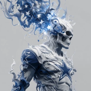 A high-detail digital painting of an ethereal, muscular figure w...