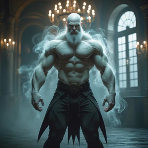 This image depicts a fantastical, supernatural being. The figure...