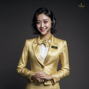 Foto potret wanita Asia cantik dengan aura profesional dan elega...