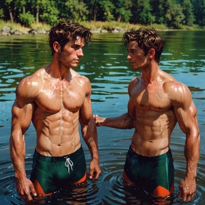 Kenneth and Ethan male mid 30’s fit hairy muscular brothers, con...