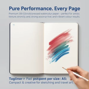 Visual: One pad open with a brush stroke or artwork on it. Headl...