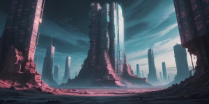 In the depths of a post-apocalyptic digital dystopia, a towering...