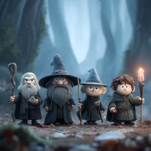 The Fellowship of the Ring in Pixar style