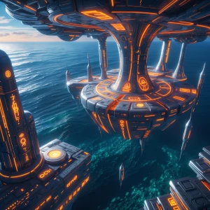 In a world of gleaming neon lights and shimmering metallic struc...