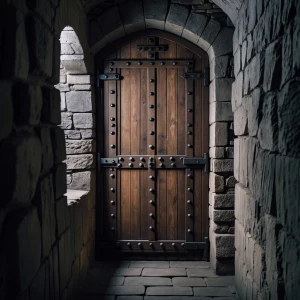 Use provided detailed, high-resolution image of a medieval woode...