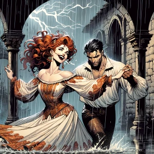 Święta, graceful Slavic beauty with auburn hair and light eyes,...