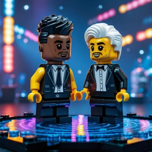 Diddy X Epstein Lego set daddy is a black guy with an mbappe hai...