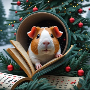 Create an image of a lively, lifelike Guinea pig with a heartwar...