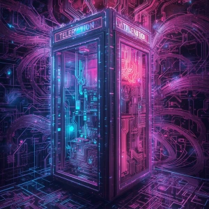 A marvelously intricate Quantum Televator, its surface covered i...