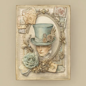 Print-ready junk journal page, A4 portrait full-bleed (≈2480×350...