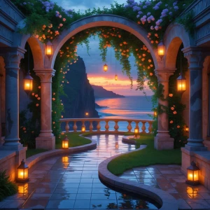 Dreamscapes Mansion – Back View: The rear of the mansion unfurls...