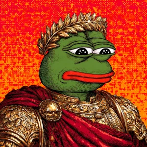 Pepe with  pumped-up lips of a bright red color in carton style...