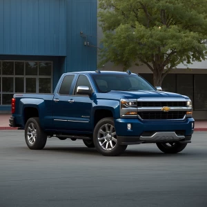 Create a high-resolution, close-up image of a 2017 Chevrolet Sil...