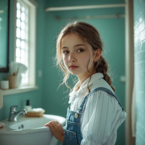 Girl in bathroom
