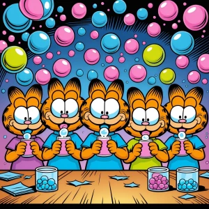 National Bubble Gum Day
February 6
(comic strip style; Garfield...