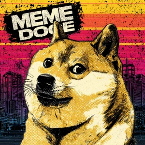 MEME DOGE in GTA art style,  , in the style of a Grand Theft Aut...