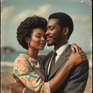 A black couple embracing with the title 'Loving You