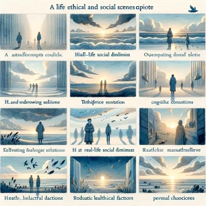 Create a poetic stop-motion style animation in watercolor-collag...