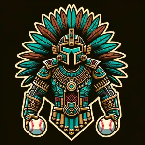 A modern Aztec inspired warrior uniform like a mix between ancie...