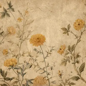 printable junk journal background paper, vintage botanical patte...