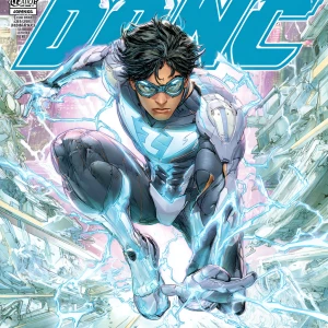 Jorge Jimenez 2025 DC best-selling comic cover style. Full-body...