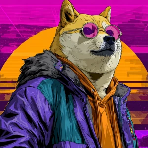 MEME DOGE as humanoid cat in GTA art style,  , in the style of a...