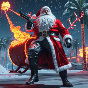 GTA Vice City loading screen action card: hyper-cel-shaded 6’8”...