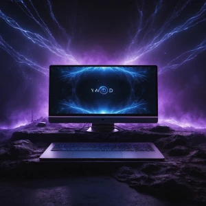 «YouTube banner for mystical channel «Void / Войд», dark cosmic...