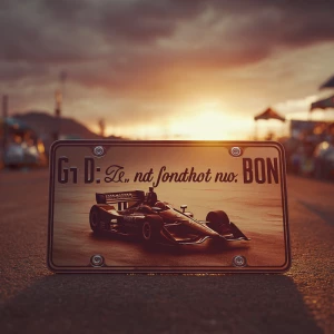 Design a 6x12-inch license plate featuring a dynamic silhouette...