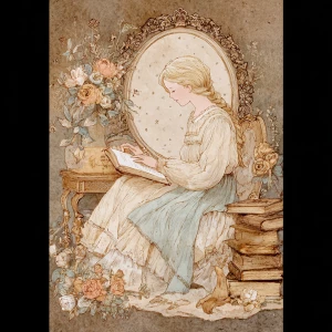 Print-ready junk journal page, A4 portrait full-bleed, 300 DPI....