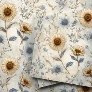 flat printable background paper, cottage farmhouse wildflower pa...