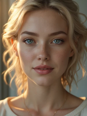 Ultra-realistic 8K portrait of Harper Wells, a 26-year-old Austr...