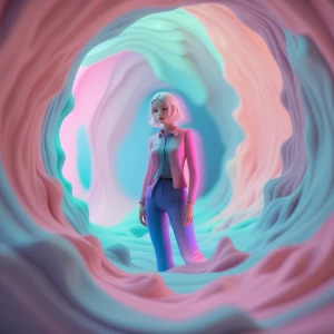 In a whimsically distorted world, a captivating metaverse explor...