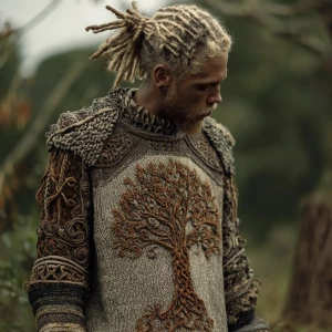 This image shows a man  with a beard blonde hair. wearing an int...