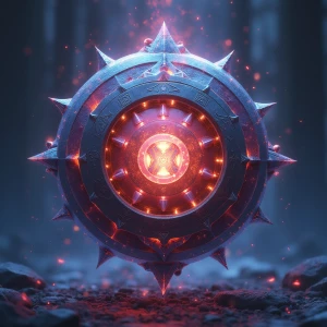 A mesmerizingly enigmatic Hieroglyphic Orb, pulsating with darkw...