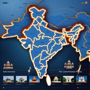 Scene 1 – India Overview:
Start with a clean, high-quality map...