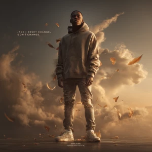 Generate a hyper-realistic cinematic portrait of a young Black m...