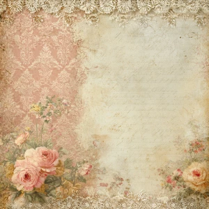 Ultra ornate shabby chic vintage scrapbook background paper, 12x...